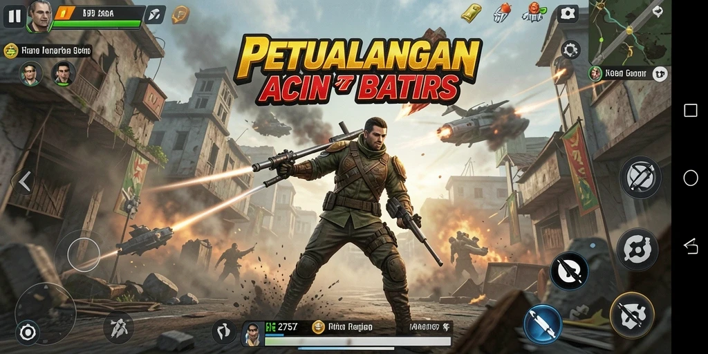 Screenshot menunjukkan aksi mendebarkan di dalam game 2757.