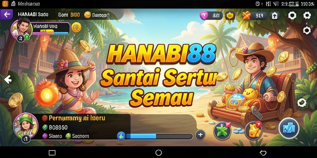 Tampilan gameplay menakjubkan dari HANABI88 dengan warna-warna cerah.