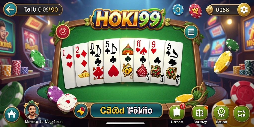 Tampilan antarmuka HOKI99 yang dinamis saat bermain domino.