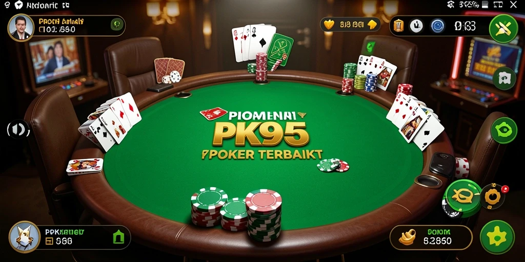 Screenshot gameplay PK95 yang menunjukkan aksi poker seru.
