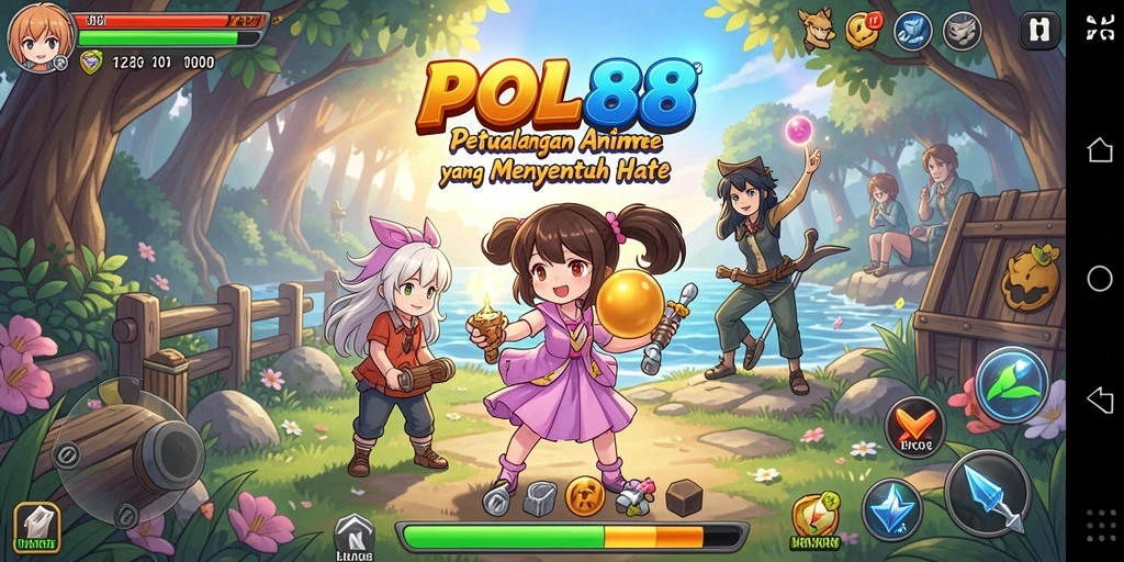 Tampilan gameplay Anime yang menakjubkan dan penuh warna.