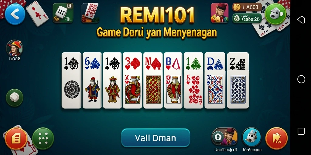 Gameplay seru dan menantang dari REMI101 dalam permainan Domino.